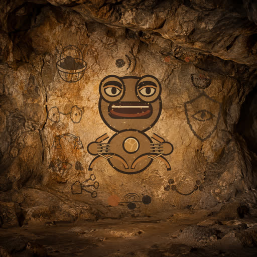 An ochre observation stays enclosed between two remembered stones.