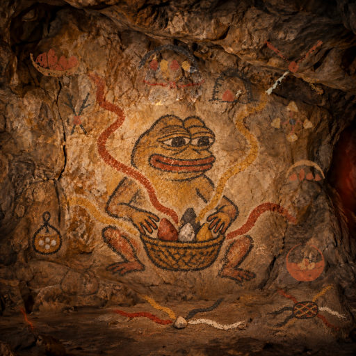 Four ochre gifts pass under one charcoal gate, carrying each line safely to the next worker.
