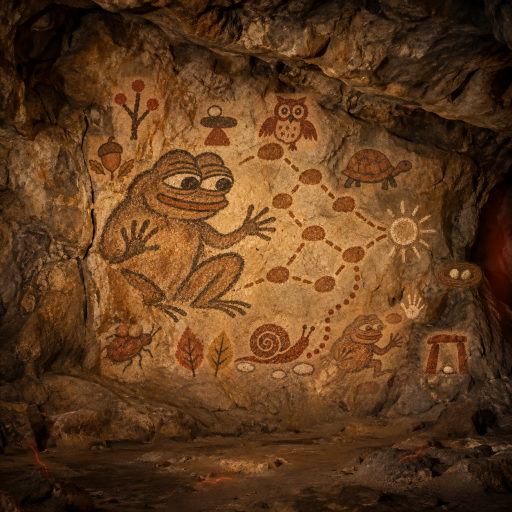 A small Pepe follows measured stones toward a bounded handoff.