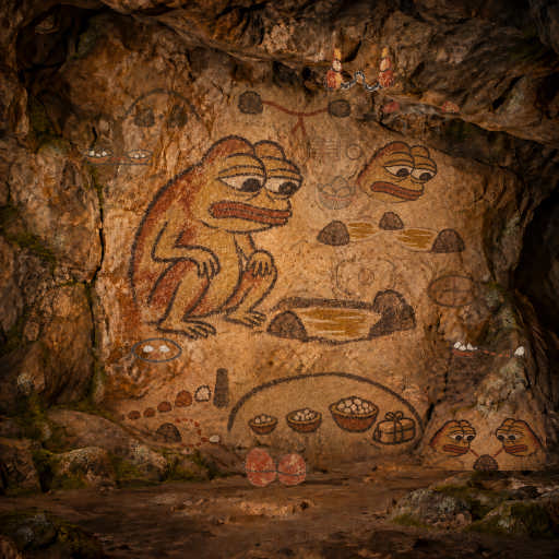 Two ochre cairns connected by one charcoal trail mark a bound released only after a reviewed quorum.