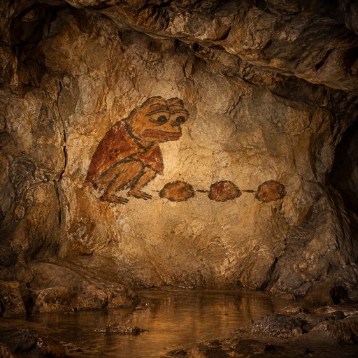Pepe checks a chain of stones before trusting the crossing.