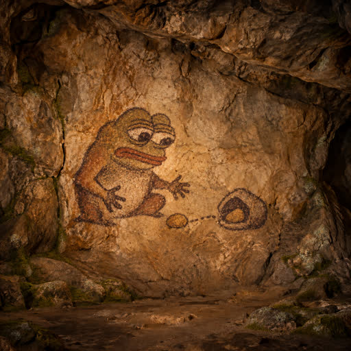 Pepe follows a hollow stone to the matching stone within.