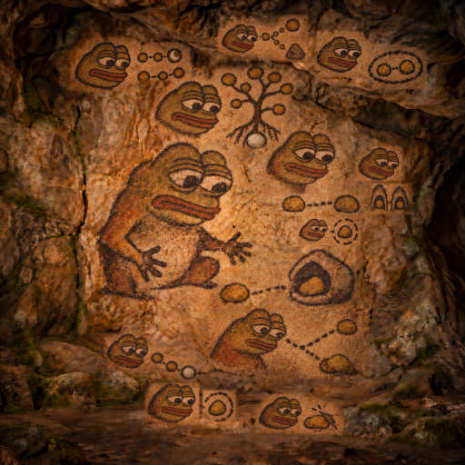 Pepe follows a forked trail and marks where a path ends.