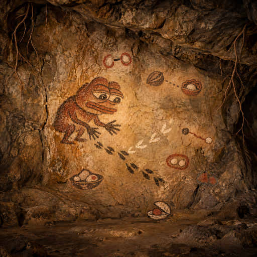 Two pale stones in separate ochre crescents are joined for comparison.