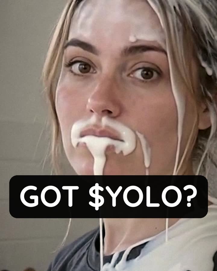 A woman with milk on her face