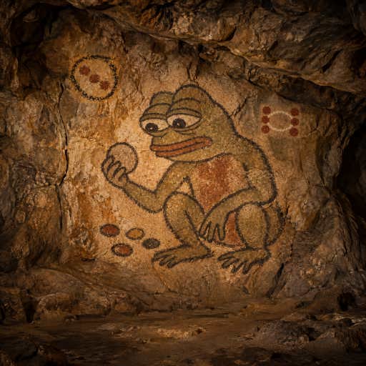 Two ochre trails share a chalk loop as Pepe checks one window with two witnesses.