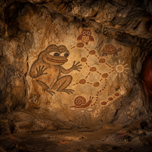 A watchful ochre owl checks the path before the next worker follows it.